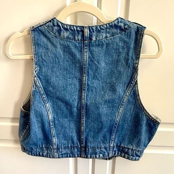 NWT RE/DONE Micro Trucker Cotton denim Vest. Size L - Picture 8 of 10